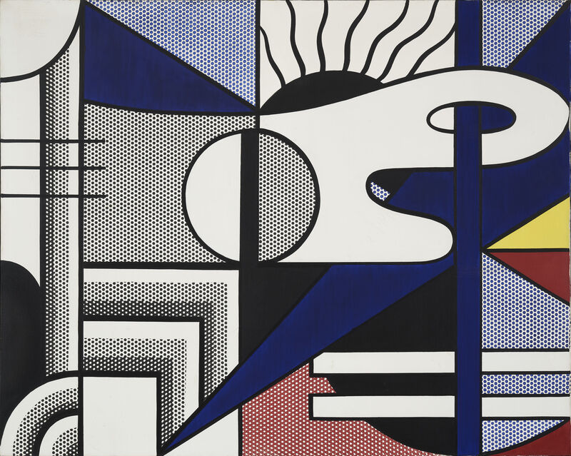Roy Lichtenstein, Modern painting with black sun, 1967 oil and pencil on canvas. 123.5 cm x w. 154.5 cm