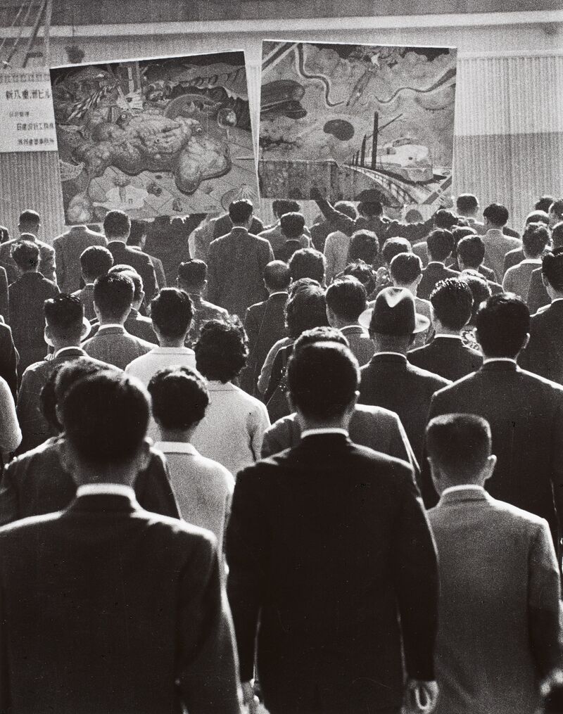 Wanderausstellung des Sightseeing Art Research Institute am Yaesu Eingang des Tokyo Hbf, 1964