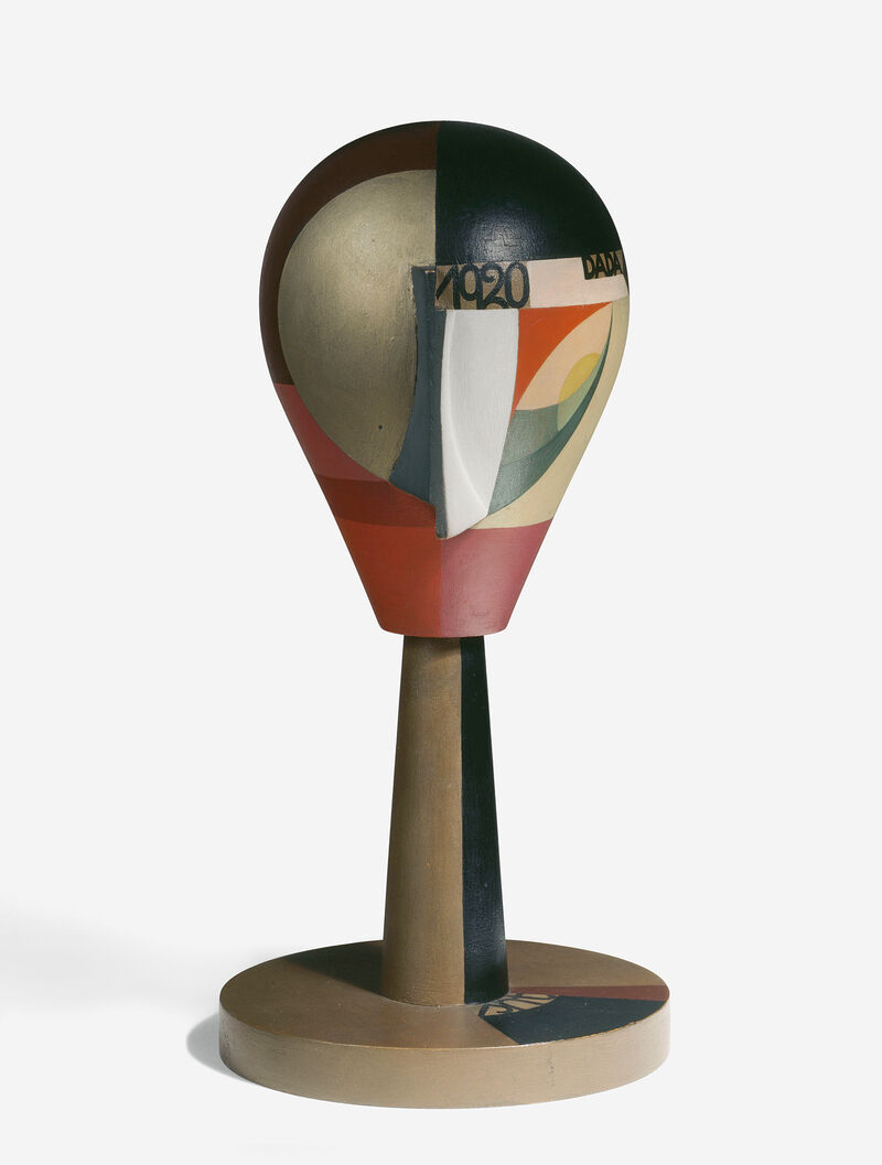 Sophie Taeuber-Arp. Dada Head. 1920. Oil and metallic paint on wood Height: 11 9/16″ (29.4 cm), diam.: 5 1/2″ (14 cm).