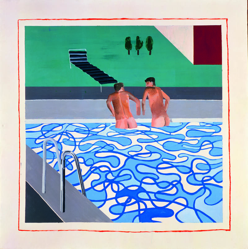 David Hockney, Two Boys in a Pool, Hollywood, 1965