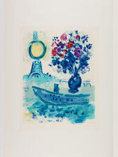 Marc Chagall  Bateau-Mouche au Bouquet aus „Regards sur Paris“, 1962