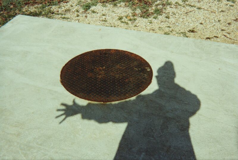 Ray Johnson, Shadow and manhole, spring 1992
