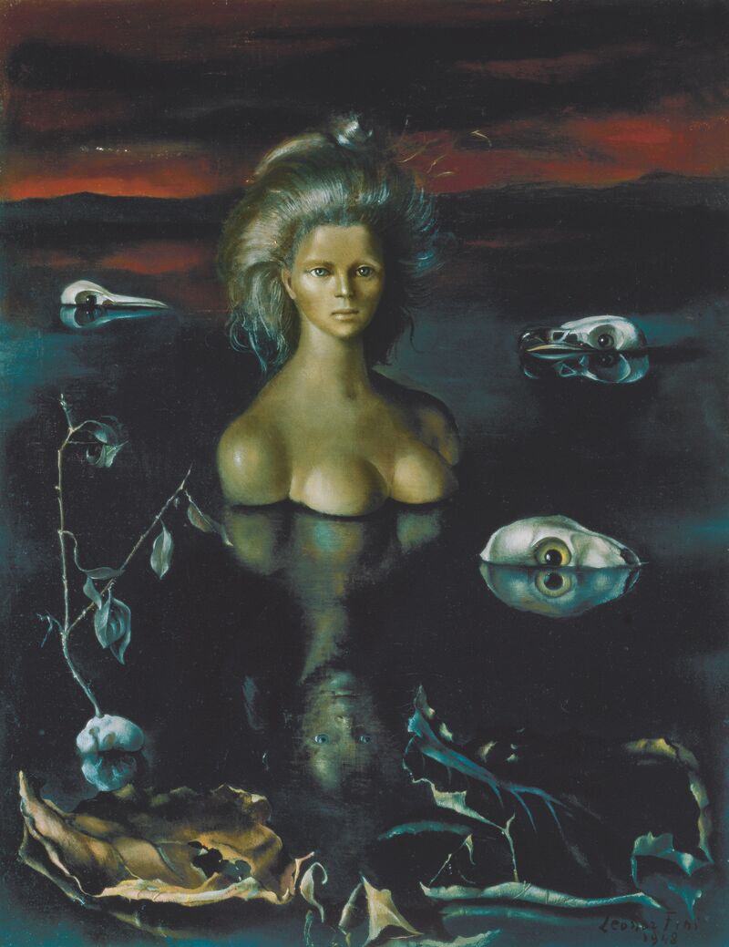 Leonor Fini Das Ende der Welt, 1949 Öl auf Leinwand 35 x 28 cm.