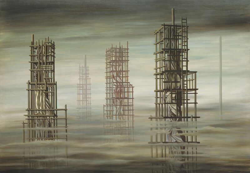 Kay Sage Morgen ist nie, 1955 Öl auf Leinwand 96,2 x 136,8 cm The Metropolitan Museum of Art, New York, Arthur Hoppock Hearn Fund, 1955