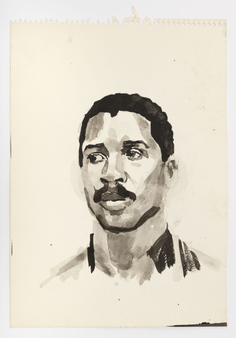 Darrel Ellis, Untitled (Self-Portrait), ca.1981-85. Graphite, ink, and ink wash on paper, 11⅝ x 8¼ in. .