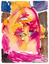 Georg Baselitz Meine gelbe Periode, 1997 Gouache und Tusche auf Papier ALBERTINA, Wien - Schenkung der Familie Georg und Elke Baselitz