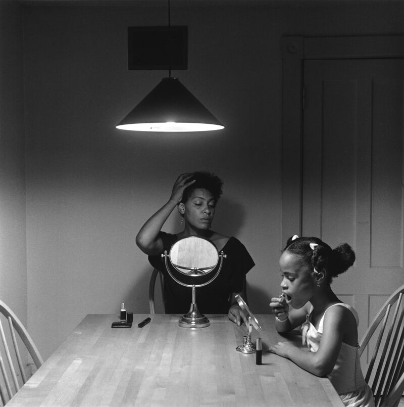 Carrie Mae Weems, Untitled (Woman and Daughter with Make Up)  from Kitchen Table Series, 1990