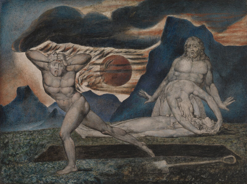 William Blake, The Body of Abel Found by Adam and Eve, about 1826