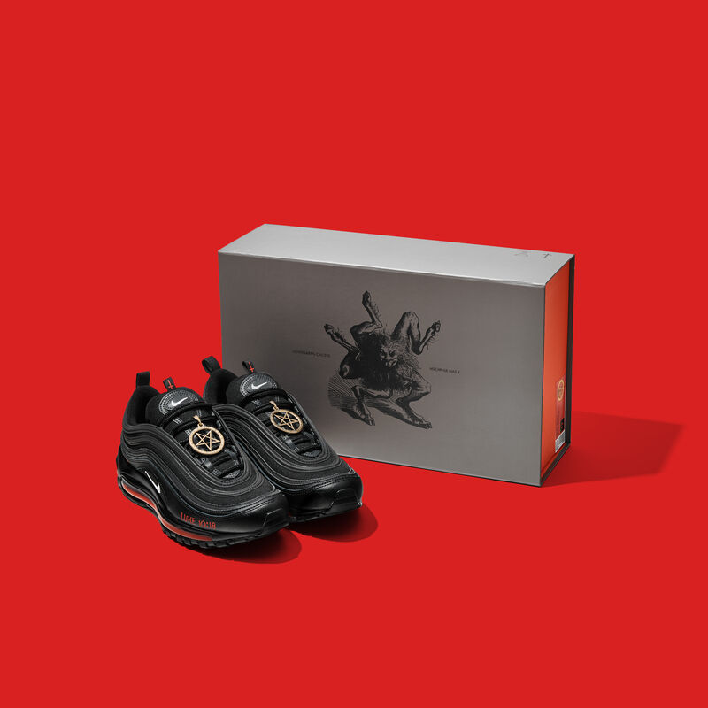 Satan Shoes and Box, 2021, MSCHF (founded 2016) Lil Nas X (American, born 1999)