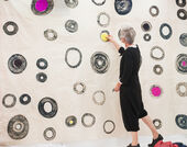 Ann Hamilton and a wall of O’s, 2009 Sidney B. Felsen (American, b. 1924)