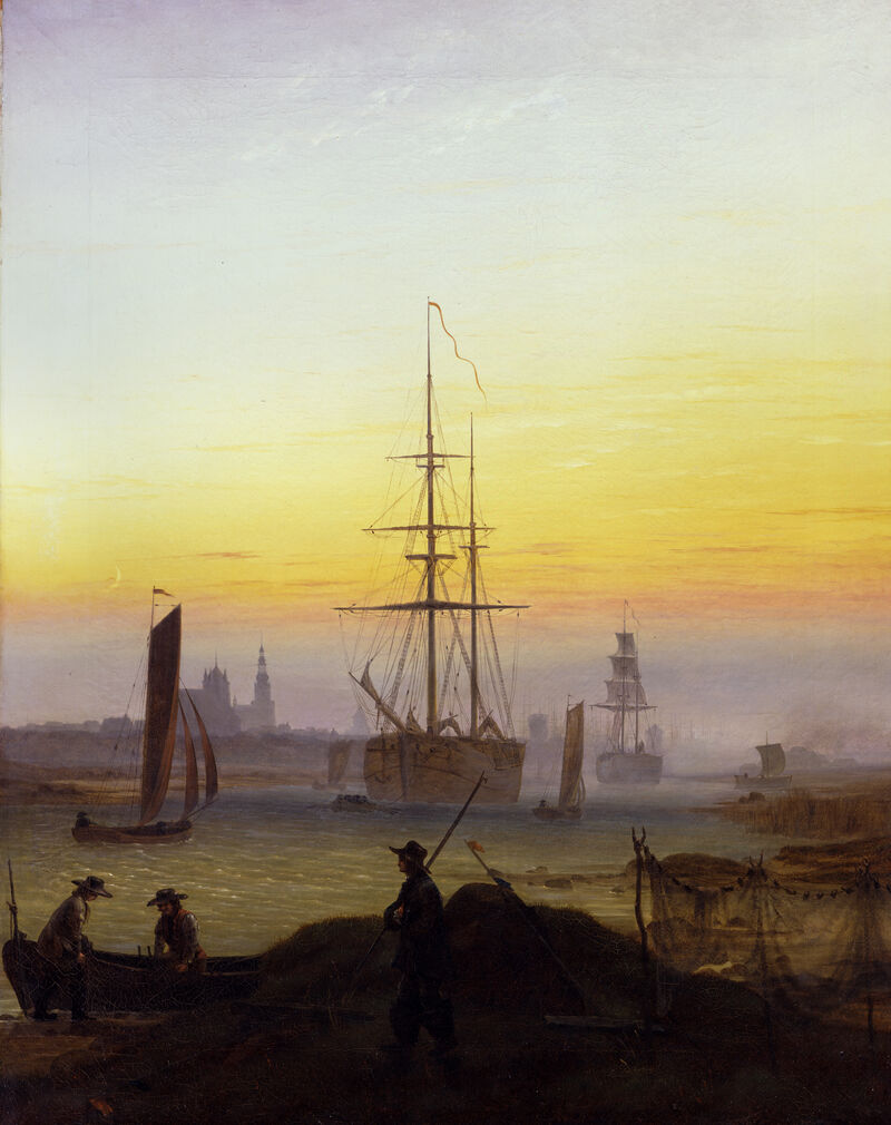 Caspar David Friedrich, Der Greifswalder Hafen, um 1818/1820