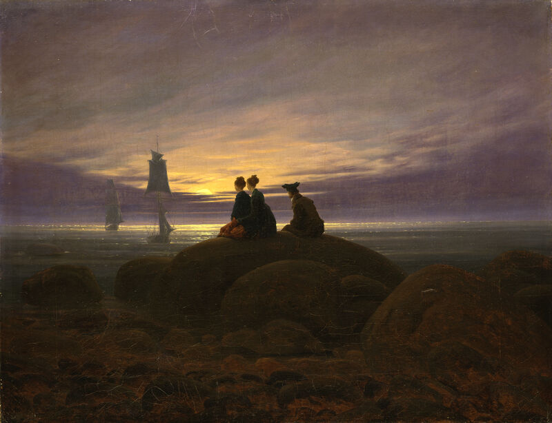 Caspar David Friedrich, Mondaufgang am Meer, 1822