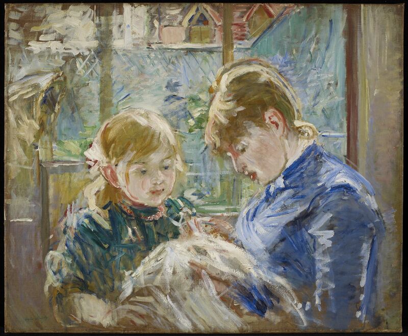Berthe Morisot, The Artist\'s Daughter, Julie, with her Nanny, c. 1884