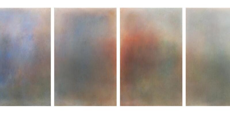 Hanns Kunitzberger (*1955), ABBILD 2002–2005, Komposition, Sätze I, II, III, IV – jeweils mit 4 Gemälden 1 bis 16, 2002–2005 (Ausschnitt)