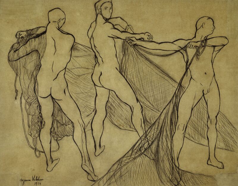 Suzanne VALADON Etude pour le lancement du filet, 1914