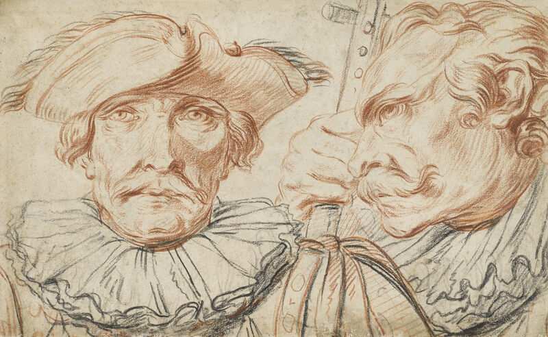 Charles Parrocel, Brustbilder zweier Soldaten, um 1740