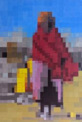 Elvira Flamm, Ikonen ohne Namen (Icons without names) XCIX, 70 x 100 cm, 2025