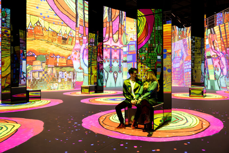 Hundertwasser-Ausstellung im Port des Lumières