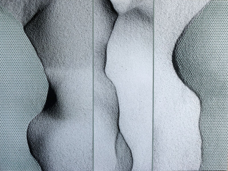 Frauke Petersen, 23014, 2023, 74 x 100 cm, Fotografie/Sand auf Holz