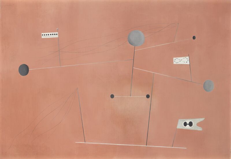 Construction. Grey Lines on Pink Ground (1938), Paule Vézelay