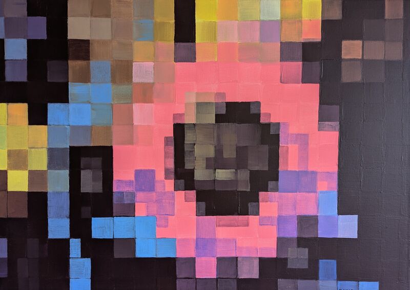 Elvira Flamm, Ikonen ohne Namen (Icons without names) CV, 70 x 50 cm, 2025