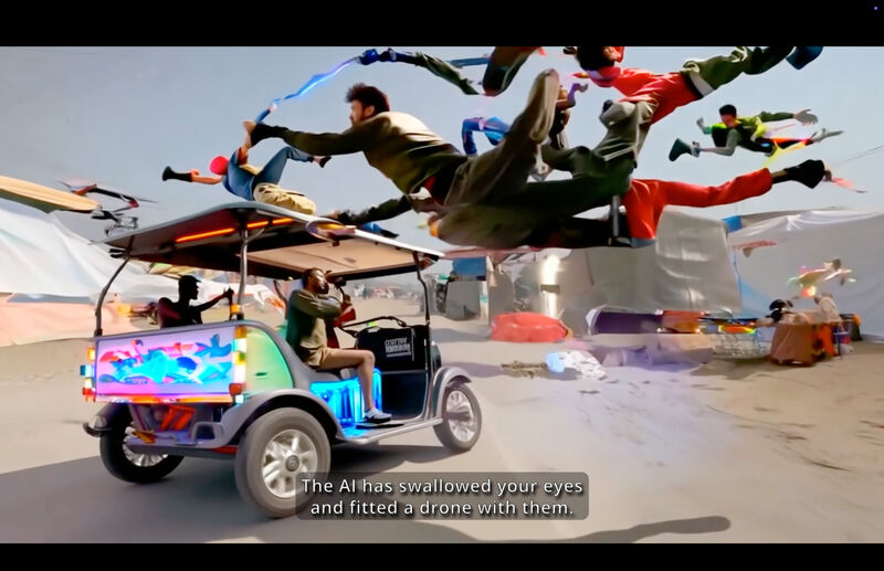 Hito Steyerl, Mechanical Kurds, 2025, Videoinstallation