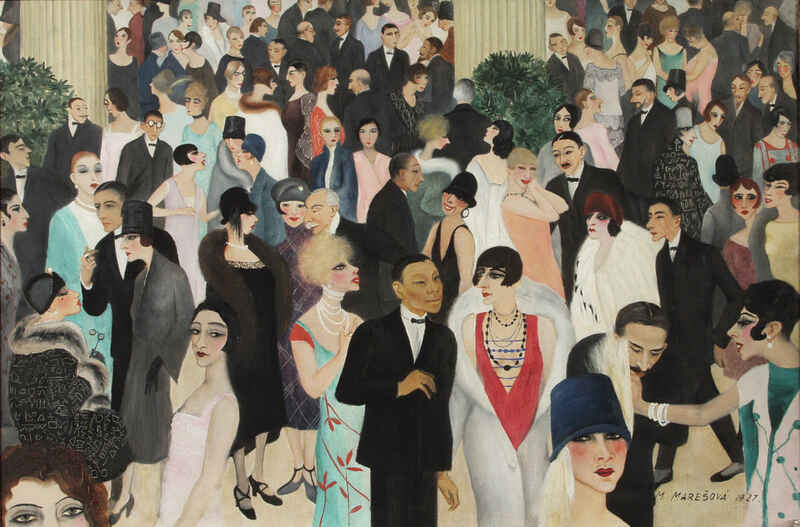 Milada Marešová, Dobročinný bazar, 1927, Öl auf Leinwand