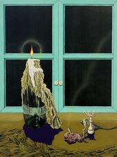 Attila Bagi, Nude descending a flame, 2025