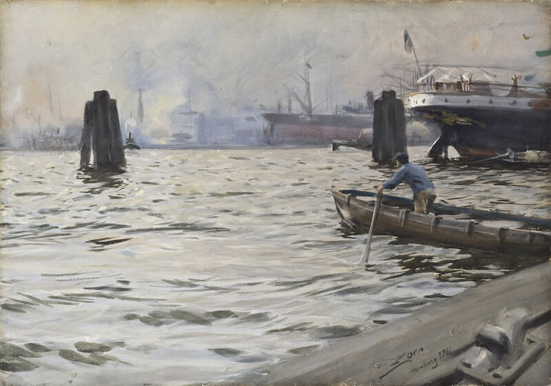 Anders Zorn (1860–1920), Hamburger Hafen, 1891