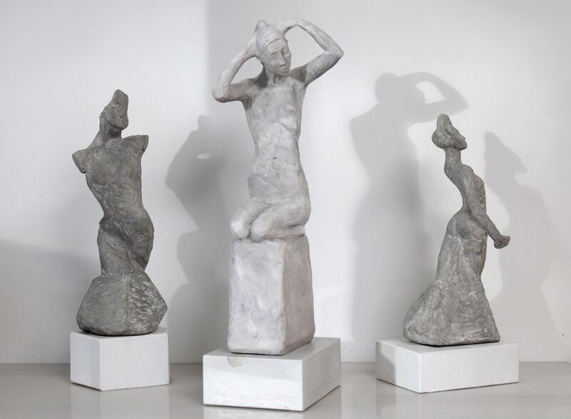 Gerlind Hentze, Installationsansicht der Skulpturen »The Determined One«, »The Graceful One« und »The Exuberant One«