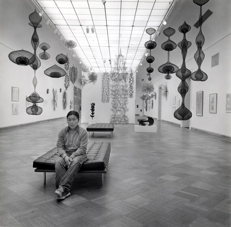 Ruth Asawa at Ruth Asawa: A Retrospective View, San Francisco Museum of Art, 1973