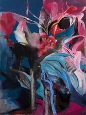 Katharina Moser, magenta, 150 x 90 cm