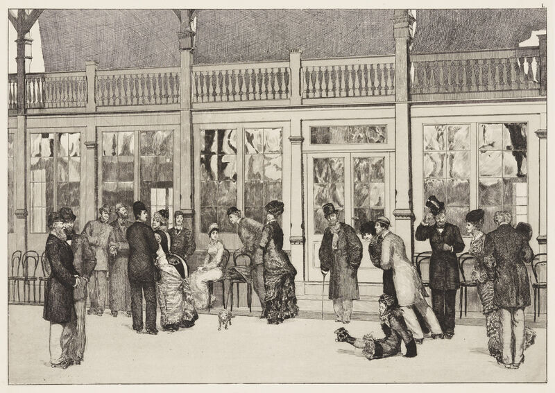 Max Klinger, Ort, 1881, Blatt 1 der Folge: Ein Handschuh, Opus VI