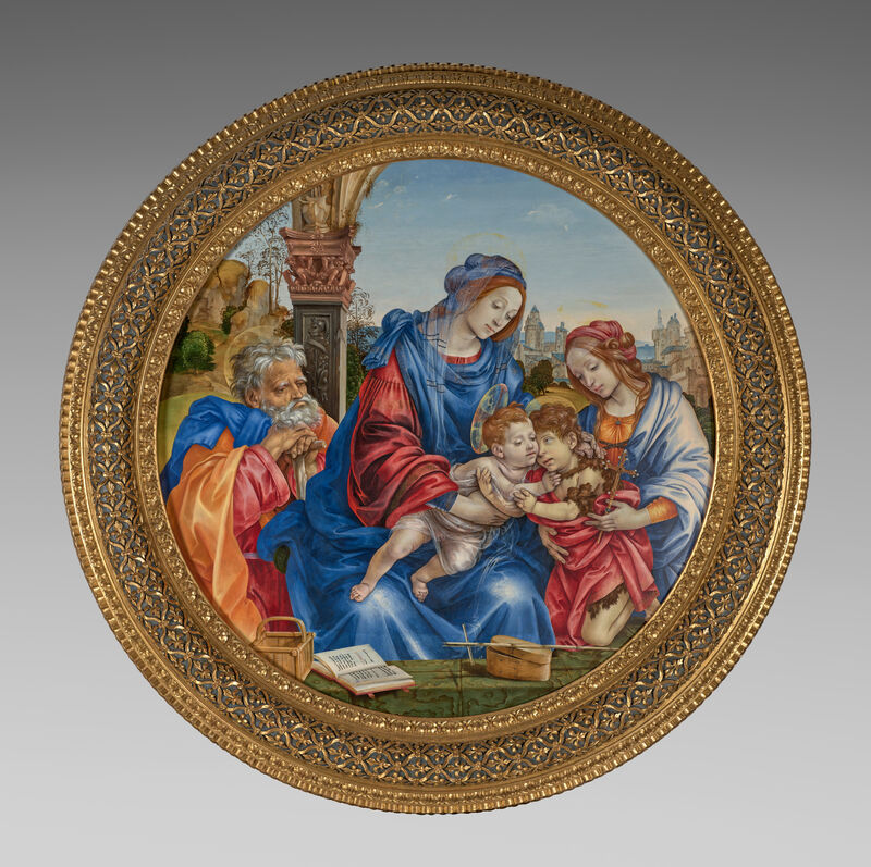 Die Heilige Familie mit Johannes dem Täufer und der Heiligen Margareta, um 1488–93. Filippino Lippi (italienisch, um 1457–1504)