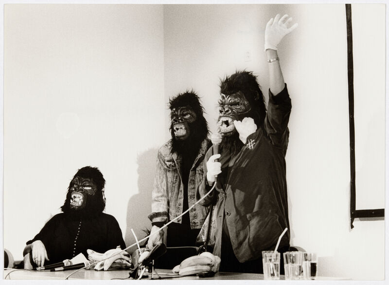 Guerrilla Girls Raising Hand, 1990. Ute Schendel (German, b. 1948).