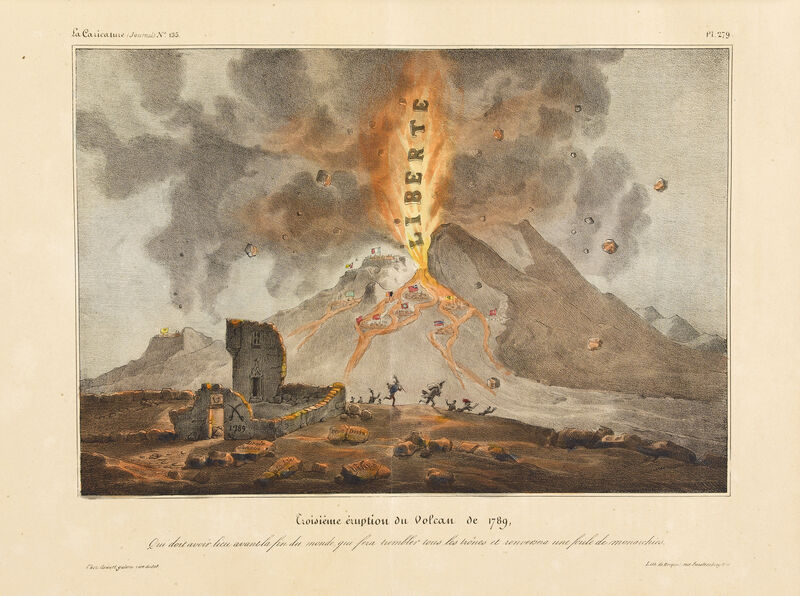 Auguste Desperet (1804–1865), Dritter Ausbruch des Vulkans von 1789, 1833