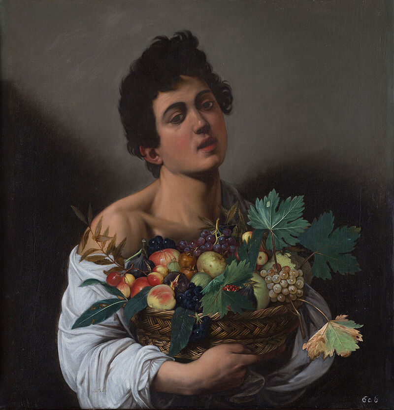 Caravaggio (Michelangelo Merisi). Boy with a Basket of Fruit, ca. 1595