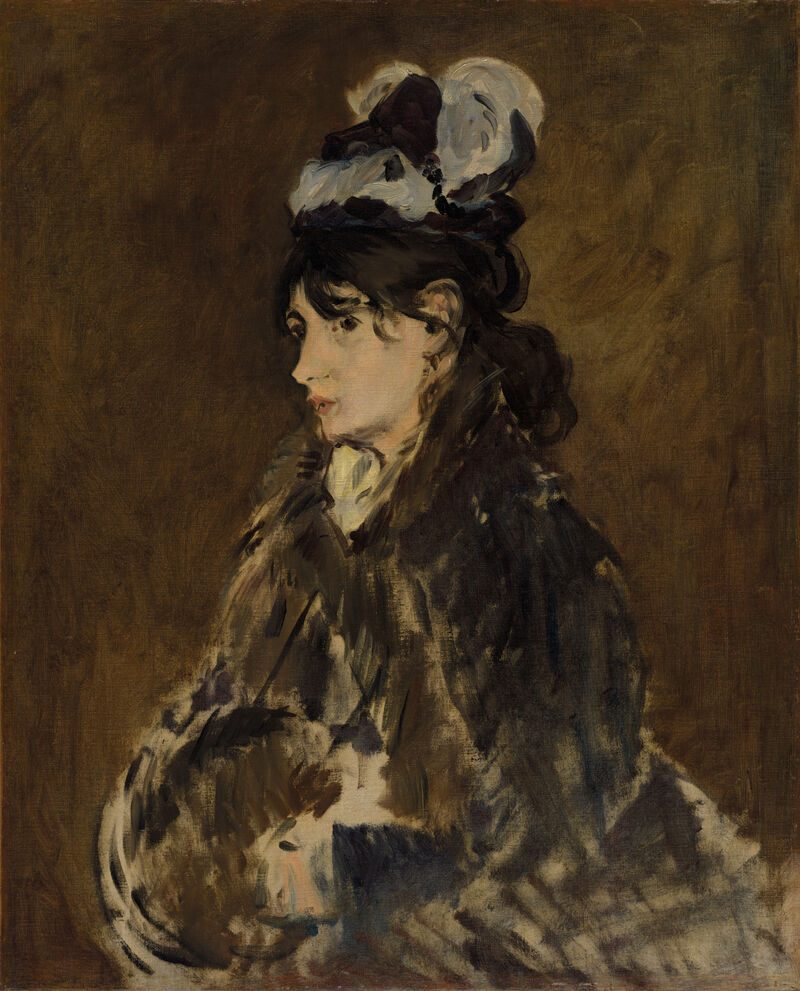 Berthe Morisot with a Muff, c. 1869–73. Édouard Manet (French, 1832–1883).