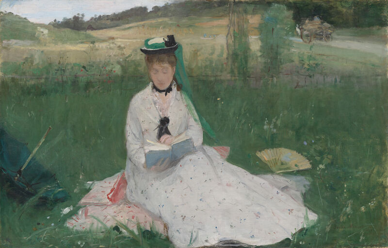 Reading, 1873. Berthe Morisot (French, 1841–1895).