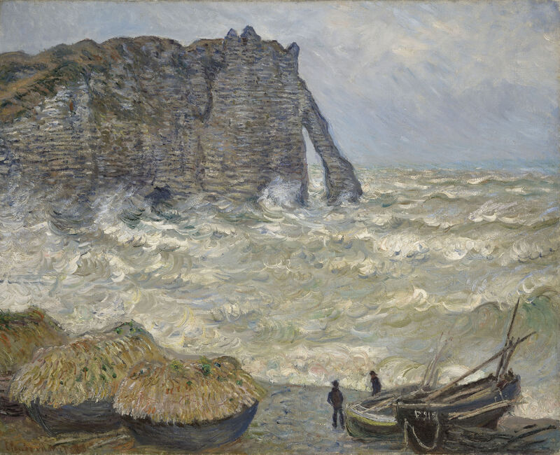 Claude Monet, Stürmisches Meer bei Étretat, 1883