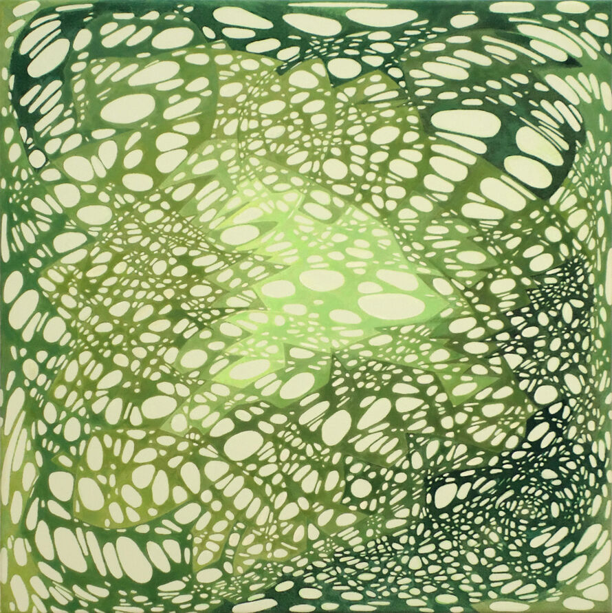Beate Selzer, YOU MUST BELIEVE IN SPRING, 2025, Öl auf Leinwand, 90 x 90 cm