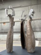 Klemens Pasoldt, 3 Nornen, 2021/2025 Bronze patiniert