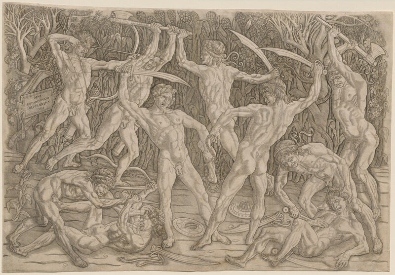 Battle of the Nudes, 1470s–80s, Antonio del Pollaiuolo (Italian, 1431/32–1498).