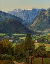Ferdinand Georg Waldmüller, Blick auf den Dachstein vom Sophien-Doppelblick bei Ischl, 1835