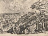 Pieter Bruegel d. Ä., radiert und gestochen von Jan und Lucas van Doetecum, Der heilige Hieronymus in der Wildnis, ca. 1555