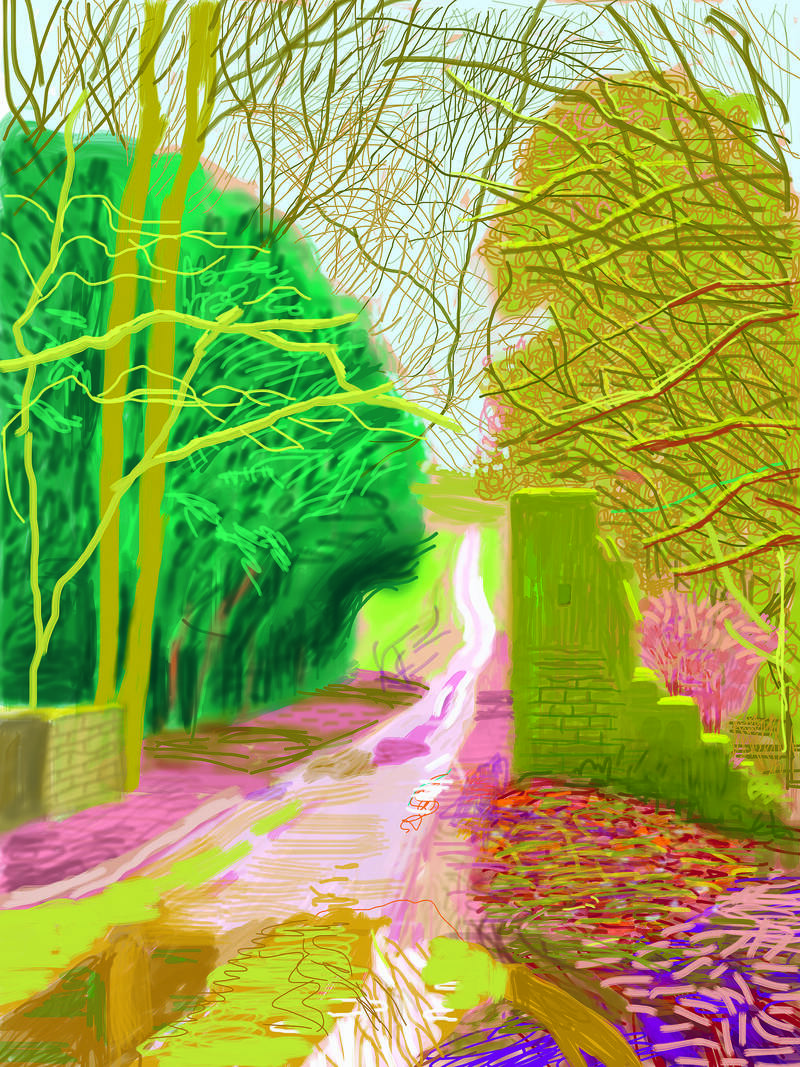 David Hockney The Arrival of Spring in Woldgate, East Yorkshire in 2011 (twenty eleven) – 29 January, 2011