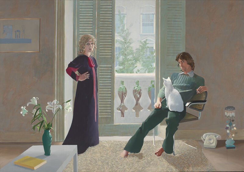 David Hockney, Mr. and Mrs. Clark and Percy, 1970-1971