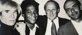 Andy_Warhol,_Jean-Michel_Basquiat,_Bruno_Bischofberger_and_Fransesco_Clemente,_New_York,_1984