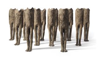 Magdalena Abakanowicz - Flock (12 Standing Figures, from \'Ragazzi\' Cycle)