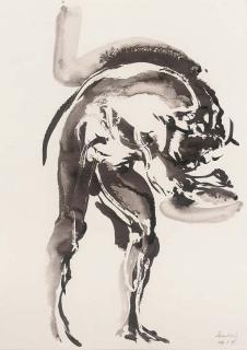 Maggi Hambling - Minotaur; Eric leaning over
